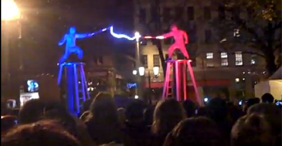 Street Performers Go Head-to-Head in Electrifying Tesla Coil Fight [VIDEO].jpg